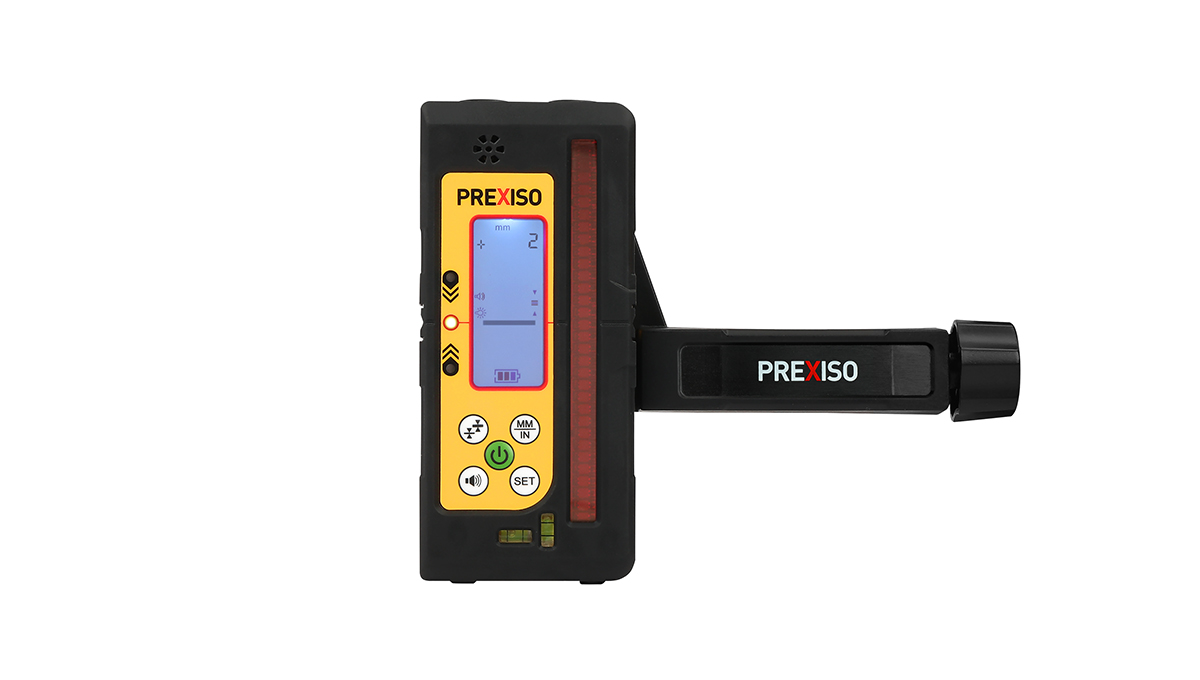 ROTARY LASER RECEIVER FOR RED AND GREEN LASERS DIGITAL WITH ROD CLAMP